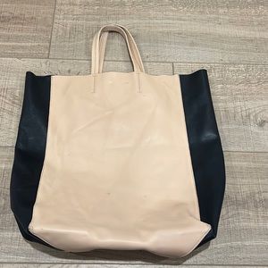 Celine leather tote bag